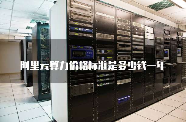 阿里云算力价格标准是多少钱一年