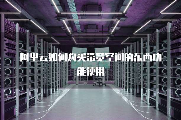 阿里云如何购买带宽空间的东西功能使用
