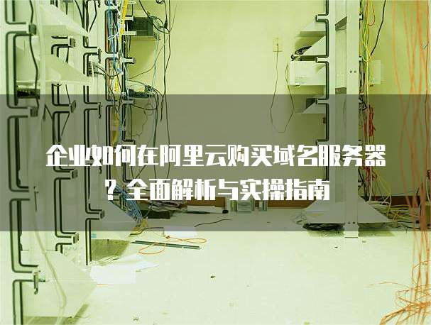企业如何在阿里云购买域名服务器?全面解析与实操指南