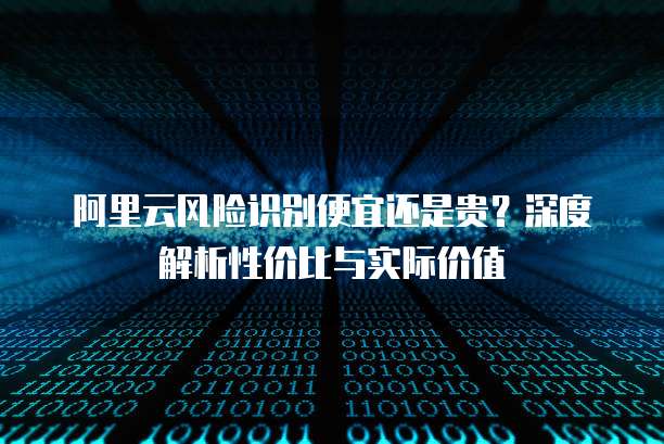 阿里云风险识别便宜还是贵？深度解析性价比与实际价值