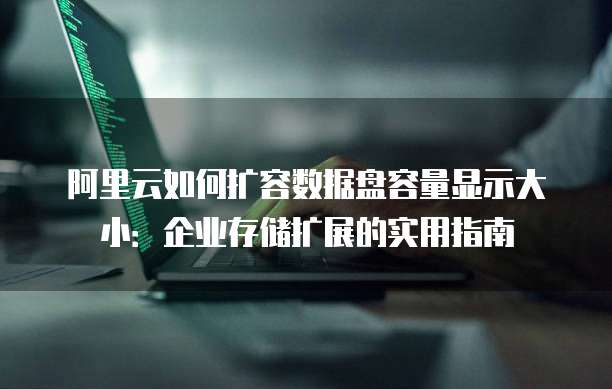 阿里云如何扩容数据盘容量显示大小:企业存储扩展的实用指南