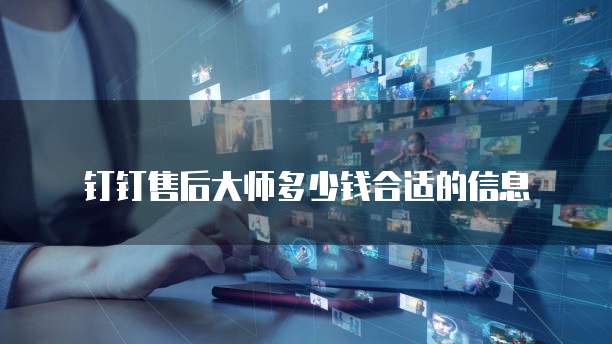 钉钉售后大师多少钱合适的信息