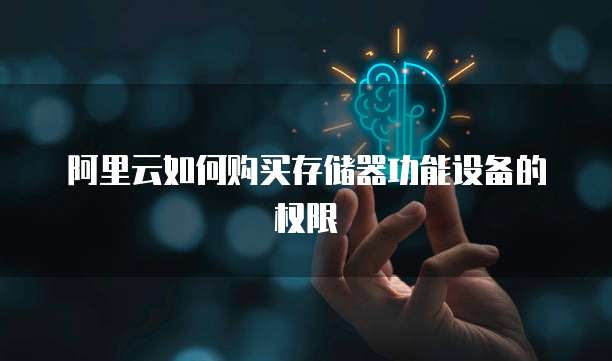 阿里云如何购买存储器功能设备的权限
