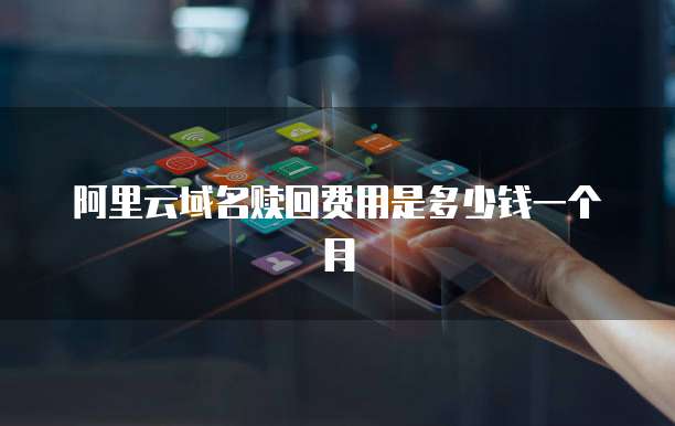 阿里云域名赎回费用是多少钱一个月
