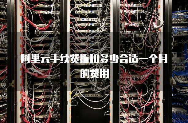 阿里云手续费折扣多少合适一个月的费用