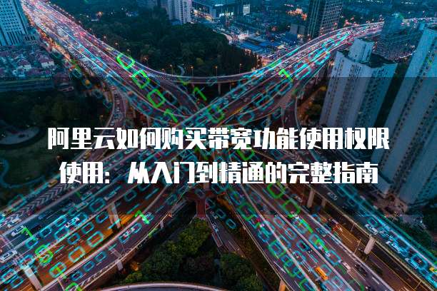 阿里云如何购买带宽功能使用权限使用:从入门到精通的完整指南