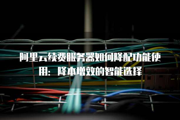 阿里云续费服务器如何降配功能使用:降本增效的智能选择