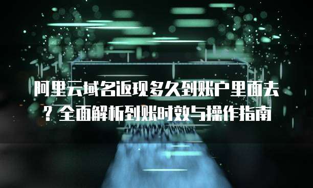 阿里云域名返现多久到账户里面去？全面解析到账时效与操作指南