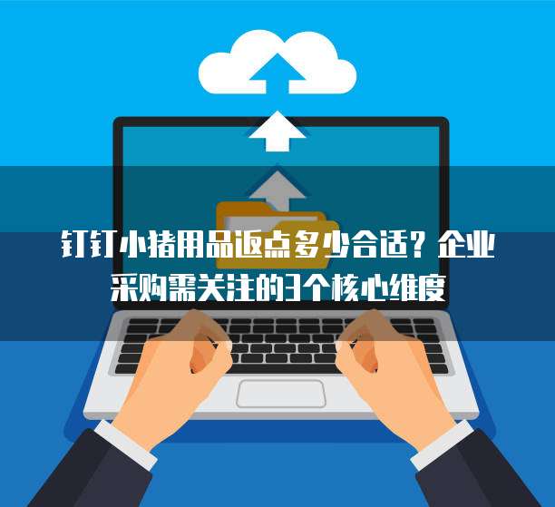 钉钉小猪用品返点多少合适?企业采购需关注的3个核心维度