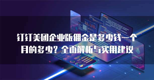 钉钉美团企业版佣金是多少钱一个月的多少？全面解析与实用建议