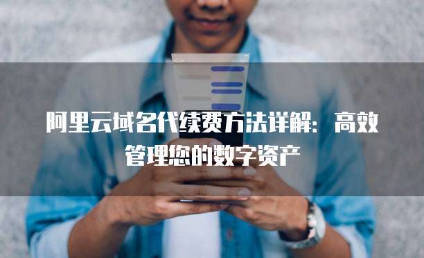 阿里云域名代续费方法详解:高效管理您的数字资产