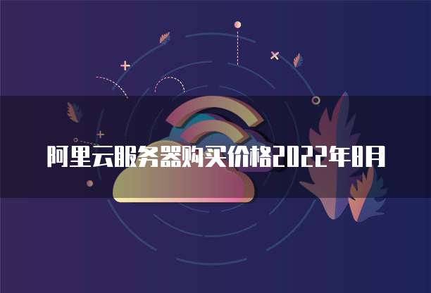 阿里云服务器购买价格2022年8月