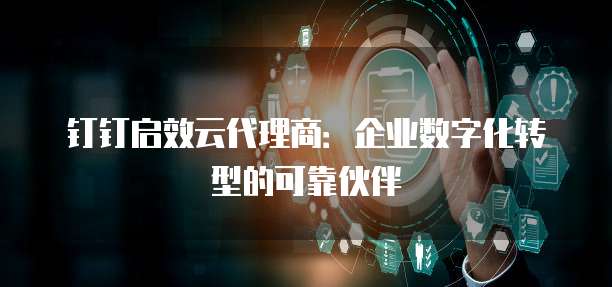 钉钉启效云代理商:企业数字化转型的可靠伙伴