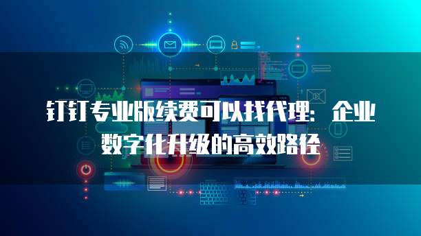 钉钉专业版续费可以找代理:企业数字化升级的高效路径