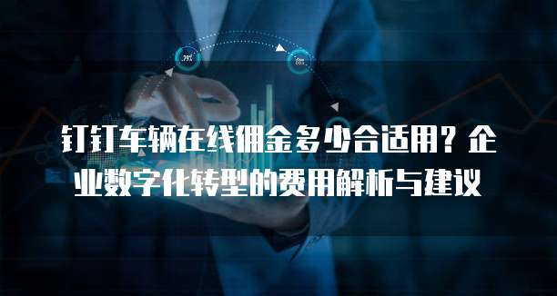 钉钉车辆在线佣金多少合适用?企业数字化转型的费用解析与建议