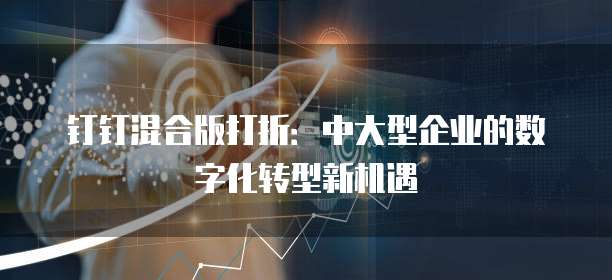 钉钉混合版打折:中大型企业的数字化转型新机遇