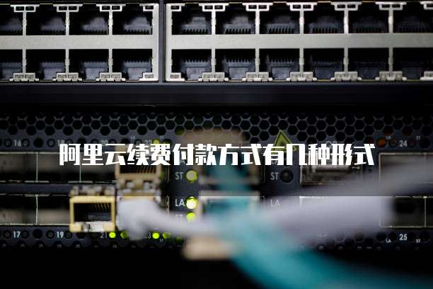 阿里云续费付款方式有几种形式