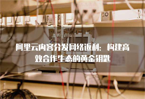 阿里云内容分发网络返利:构建高效合作生态的黄金钥匙