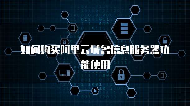 如何购买阿里云域名信息服务器功能使用