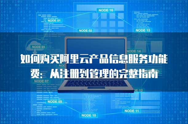 如何购买阿里云产品信息服务功能费:从注册到管理的完整指南