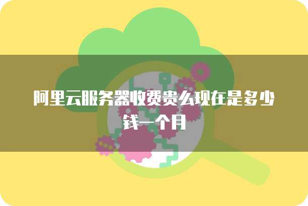 阿里云服务器收费贵么现在是多少钱一个月