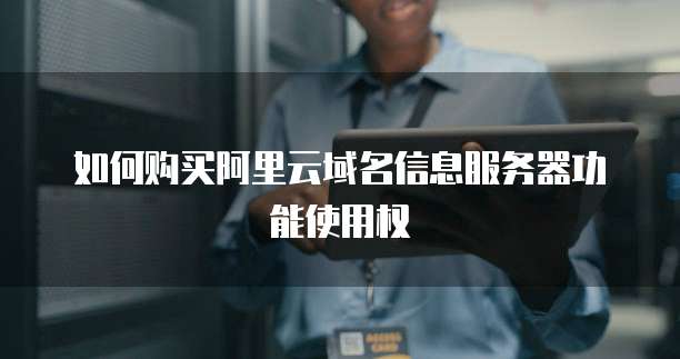 如何购买阿里云域名信息服务器功能使用权