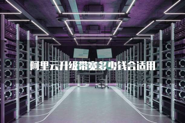 阿里云升级带宽多少钱合适用