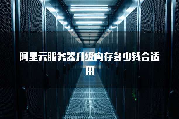 阿里云服务器升级内存多少钱合适用