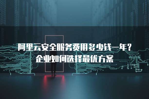 阿里云安全服务费用多少钱一年?企业如何选择最优方案