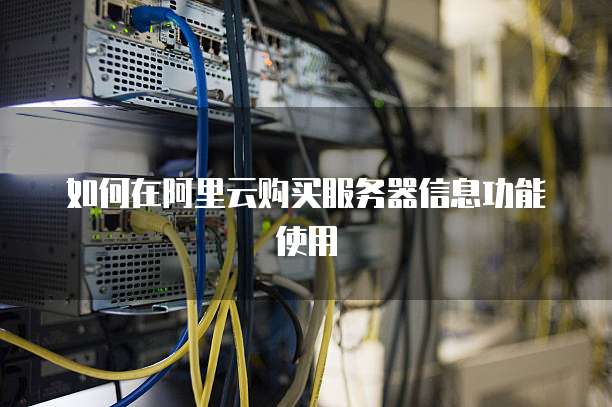 如何在阿里云购买服务器信息功能使用