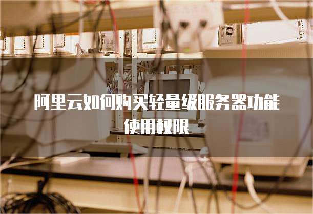 阿里云如何购买轻量级服务器功能使用权限