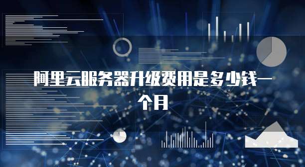 阿里云服务器升级费用是多少钱一个月