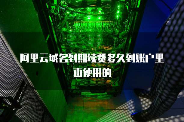 阿里云域名到期续费多久到账户里面使用的