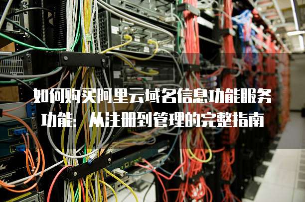 如何购买阿里云域名信息功能服务功能:从注册到管理的完整指南