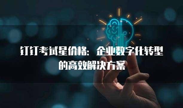 钉钉考试星价格：企业数字化转型的高效解决方案