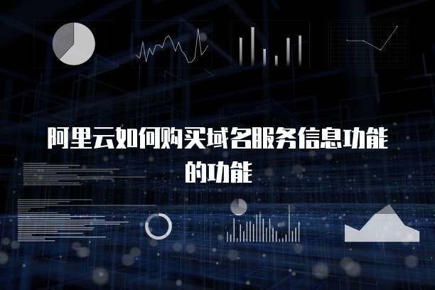 阿里云如何购买域名服务信息功能的功能