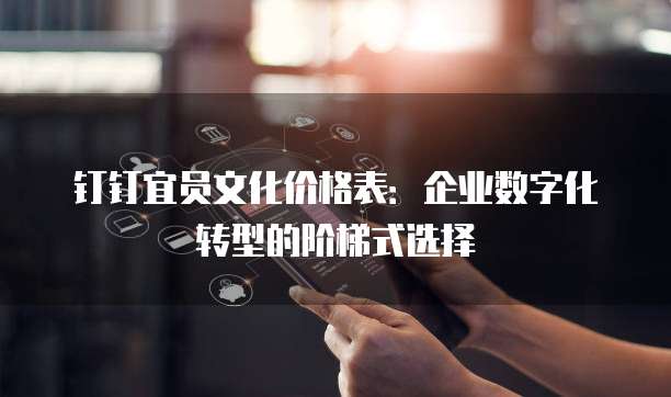 钉钉宜员文化价格表:企业数字化转型的阶梯式选择
