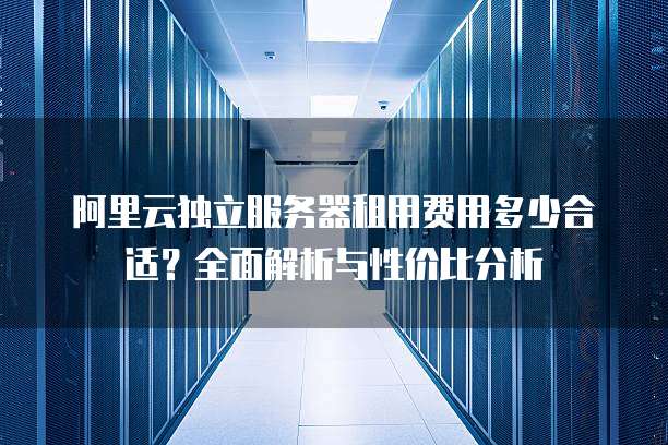 阿里云独立服务器租用费用多少合适?全面解析与性价比分析
