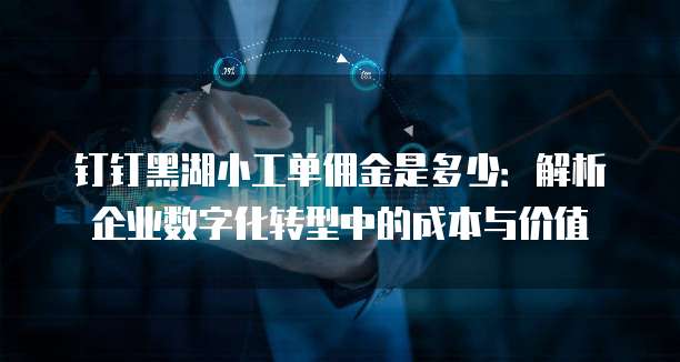 钉钉黑湖小工单佣金是多少:解析企业数字化转型中的成本与价值