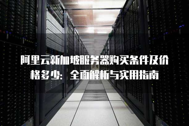 阿里云新加坡服务器购买条件及价格多少:全面解析与实用指南