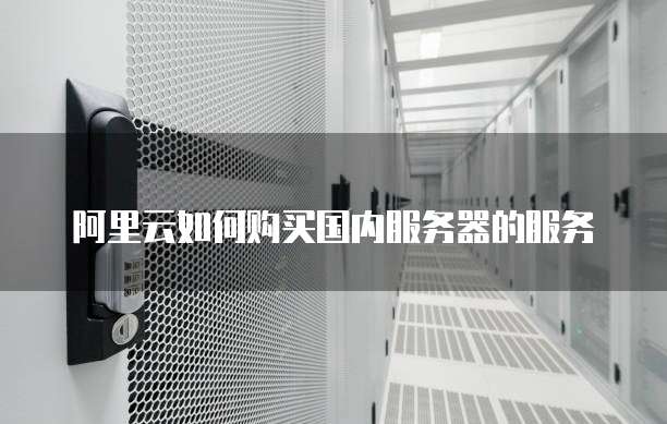阿里云如何购买国内服务器的服务