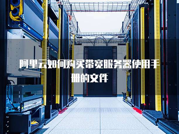 阿里云如何购买带宽服务器使用手册的文件