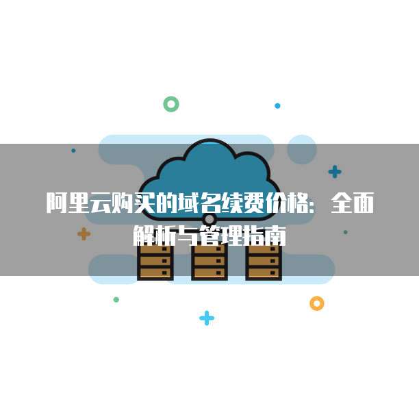 阿里云购买的域名续费价格:全面解析与管理指南