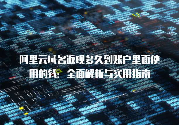阿里云域名返现多久到账户里面使用的钱:全面解析与实用指南