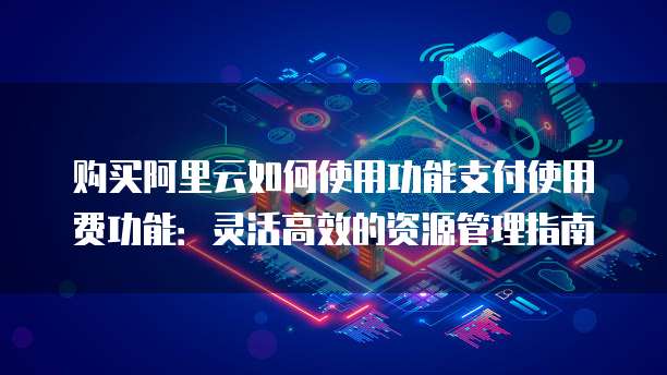 购买阿里云如何使用功能支付使用费功能:灵活高效的资源管理指南