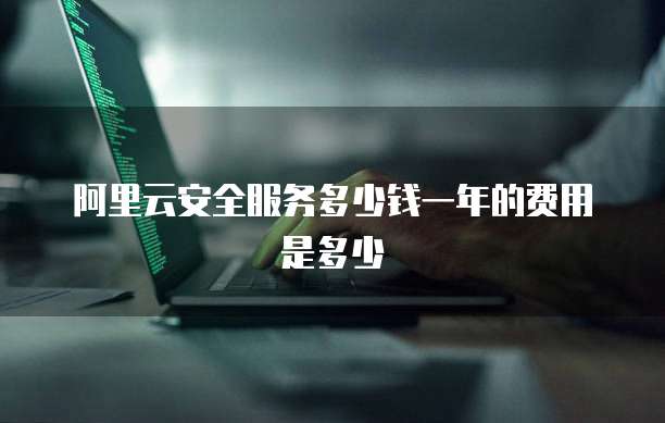 阿里云安全服务多少钱一年的费用是多少