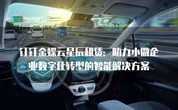 钉钉金蝶云星辰租赁:助力小微企业数字化转型的智能解决方案
