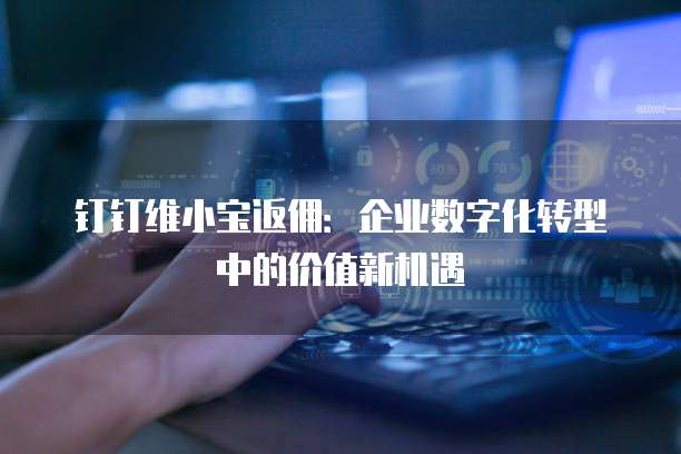 钉钉维小宝返佣:企业数字化转型中的价值新机遇