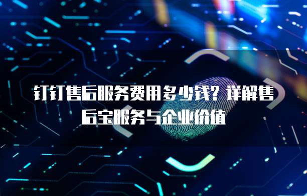 钉钉售后服务费用多少钱?详解售后宝服务与企业价值