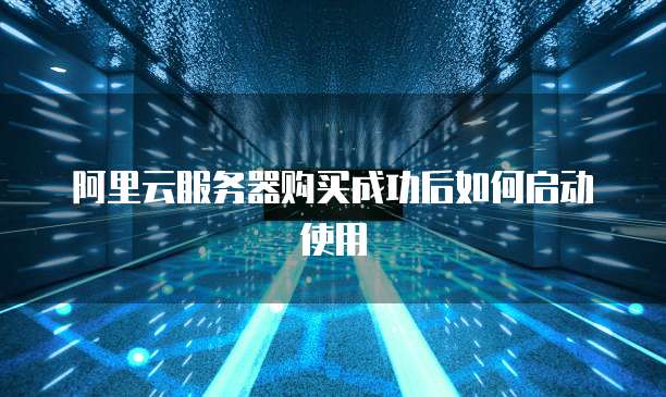 阿里云服务器购买成功后如何启动使用